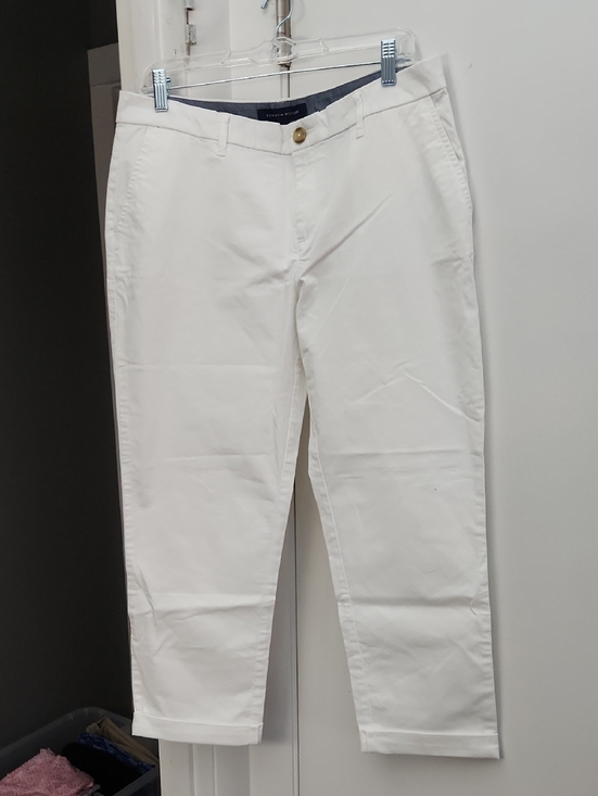 Tommy Hilfiger Pants - Tommy Hilfiger Women's White Roll Cuff Chinos